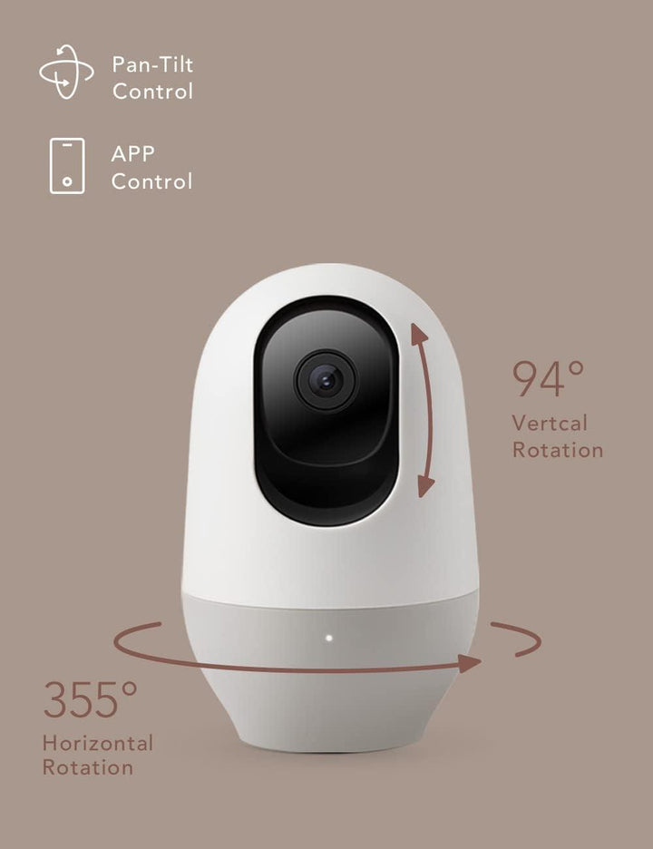 nooie Baby Monitor 2 Pack WiFi Camera Indoor,360-degree Wireless IP Camera,1080P Home Security Camera,Motion Tracking,Night Vision,Works with Alexa - Zrafh.com - Your Destination for Baby & Mother Needs in Saudi Arabia