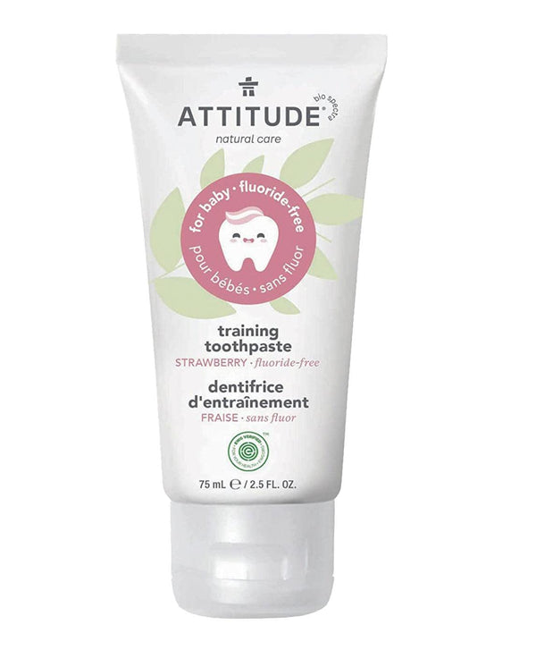 Attitude Fluoride free Training Toothpaste, Strawberry, 75ml - Zrafh.com - Your Destination for Baby & Mother Needs in Saudi Arabia