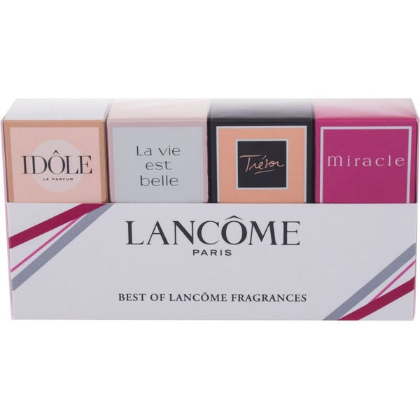 Lancome Eau De Parfum Set For Women - 4 Pieces ( Miracle - 5 ml +Tresor - 7.5 ml+ La Vie Est Belle - 5 ml + Idole - 5 ml) - Eau De Parfum