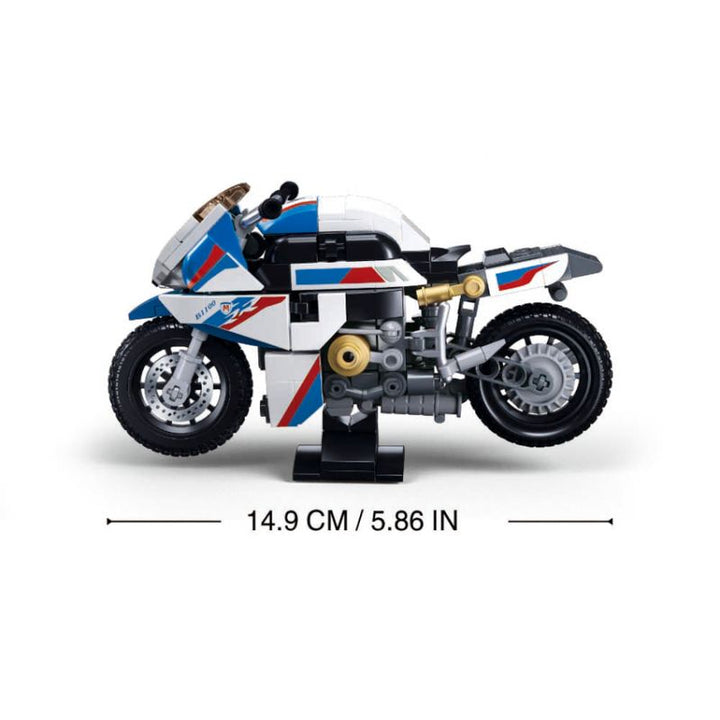 Sluban Motorcycle 1000RR Building And Construction Toys Set - Blue - 242 Pieces - Zrafh.com - Your Destination for Baby & Mother Needs in Saudi Arabia