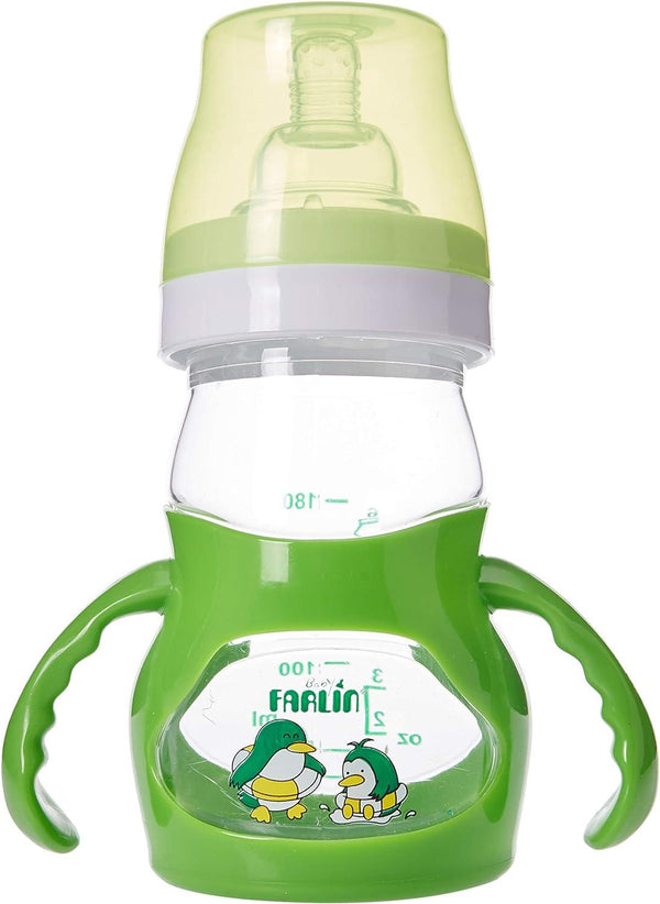 Farlin Angle Feeder With Handles 180 ml - Green - Zrafh.com - Your Destination for Baby & Mother Needs in Saudi Arabia