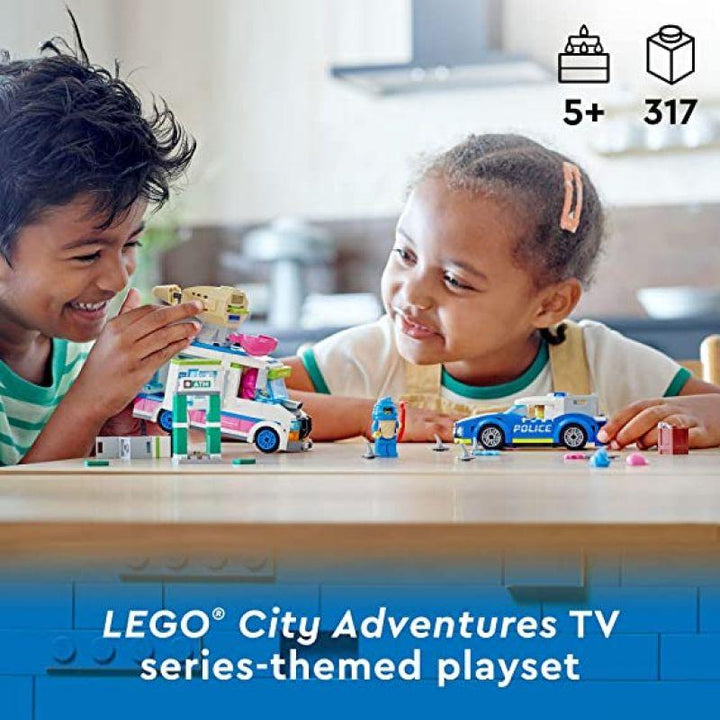 Lego City Ice Cream Truck Police Chase Toy set - 317 Pieces - 6379601 - Zrafh.com - Your Destination for Baby & Mother Needs in Saudi Arabia