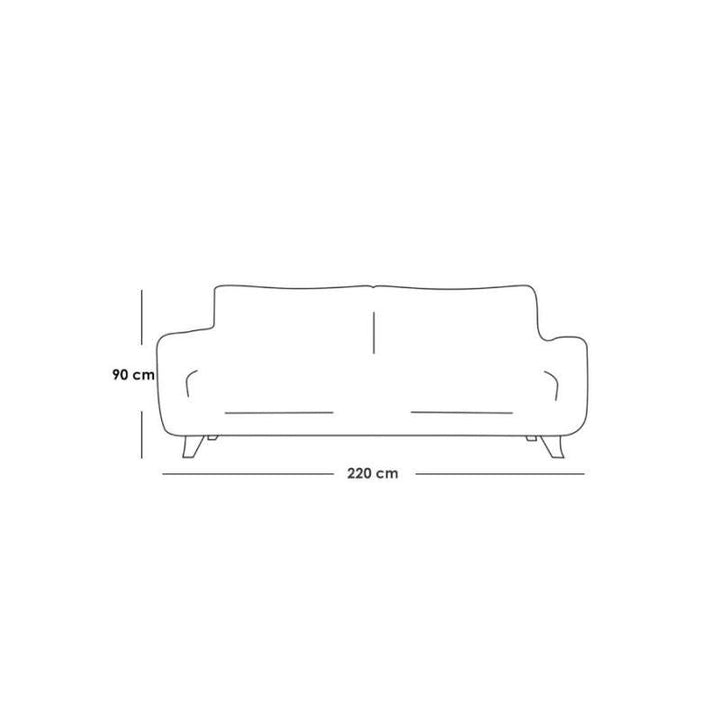 Alhome Swedish Wood and Linen 3 Seaters Sofa - Beige - AL-879 - Zrafh.com - Your Destination for Baby & Mother Needs in Saudi Arabia