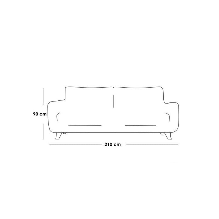 Alhome Sofa 210x75x90 cm - Yellow - Zrafh.com - Your Destination for Baby & Mother Needs in Saudi Arabia