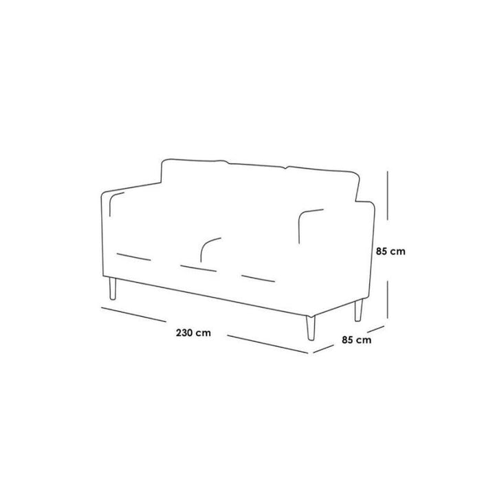 Alhome Swedish and Velvet 3 Seaters Sofa - Yellow - Zrafh.com - Your Destination for Baby & Mother Needs in Saudi Arabia