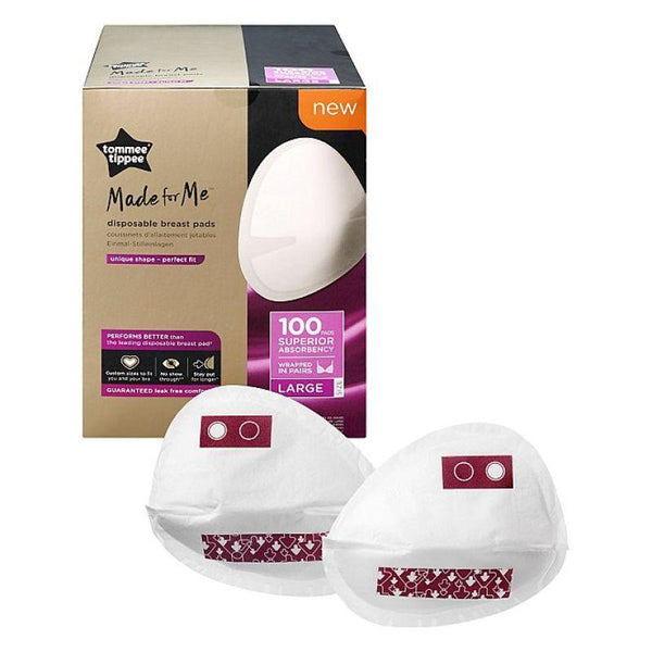 Tommee Tippee Made for Me Daily Disposable Breast Pads - Large - 100 Pieces - Zrafh.com - Your Destination for Baby & Mother Needs in Saudi Arabia