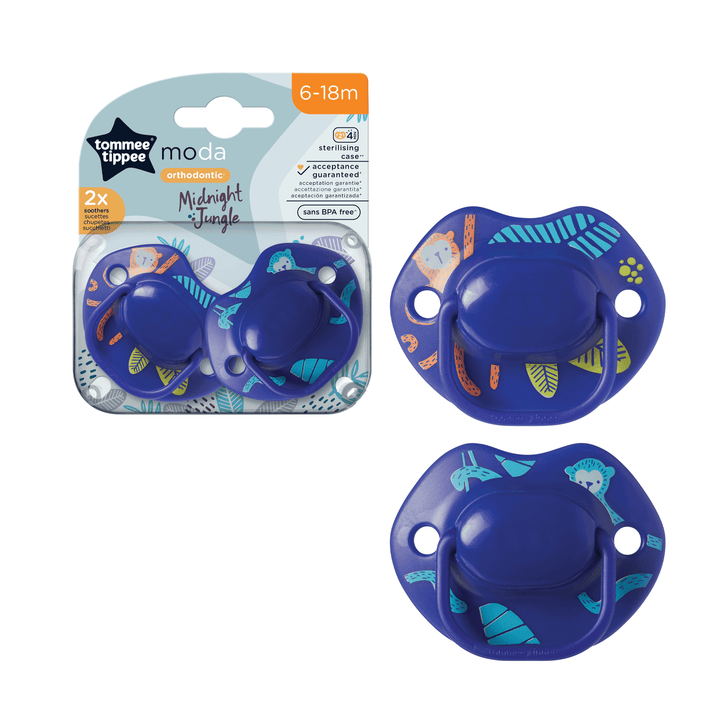 Tommee Tippee Closer to Nature Moda Soother - 2 Pieces - 6-18 Months - Zrafh.com - Your Destination for Baby & Mother Needs in Saudi Arabia