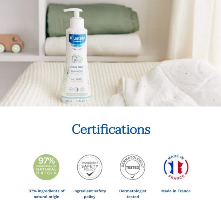 Mustela Hydra Bebe Body Lotion With Avocado - 300 Ml - Zrafh.com - Your Destination for Baby & Mother Needs in Saudi Arabia