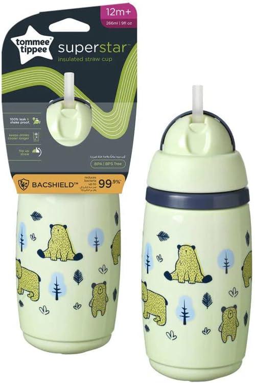 Tommee Tippee Superstar Insulated Straw Cup-Green - Zrafh.com - Your Destination for Baby & Mother Needs in Saudi Arabia