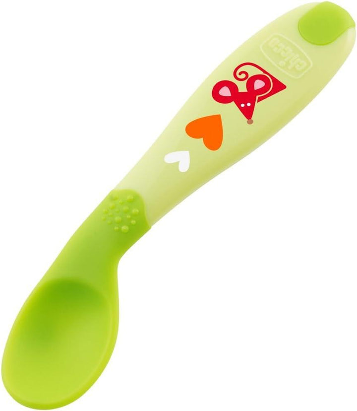 Chicco Baby's First Spoon Angled - 8M+ Green - Zrafh.com - Your Destination for Baby & Mother Needs in Saudi Arabia
