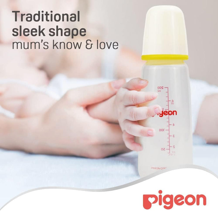 Pigeon SN KPP BOTTLE WHITE - BPA FREE 240ml Yellow - Zrafh.com - Your Destination for Baby & Mother Needs in Saudi Arabia