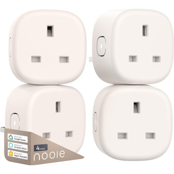 Smart Plug - Nooie 13A WiFi Smart Plug with Alexa and Google Home - Alexa Smart Plug with Voice Control - Alexa Plug Remote Control Timer - 2.4 GHz Wi-Fi - Only (4 Packs)