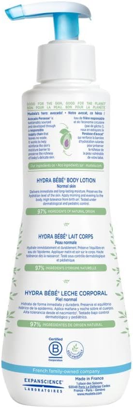 Mustela Hydra Bebe Body Lotion With Avocado - 300 Ml - Zrafh.com - Your Destination for Baby & Mother Needs in Saudi Arabia