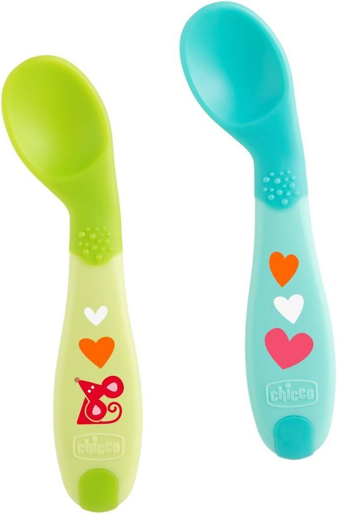 Chicco Baby's First Spoon Angled - 8M+ Blue - Zrafh.com - Your Destination for Baby & Mother Needs in Saudi Arabia