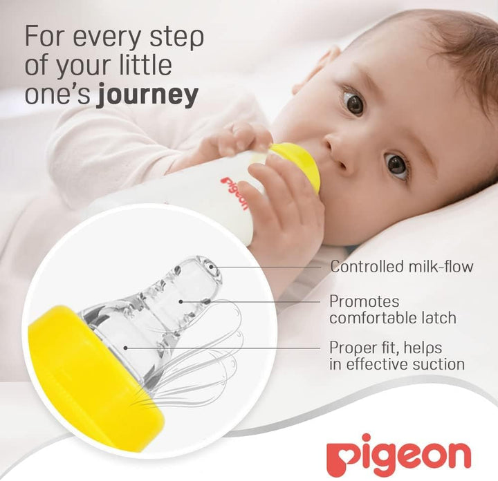 Pigeon SN KPP BOTTLE WHITE - BPA FREE 240ml Yellow - Zrafh.com - Your Destination for Baby & Mother Needs in Saudi Arabia