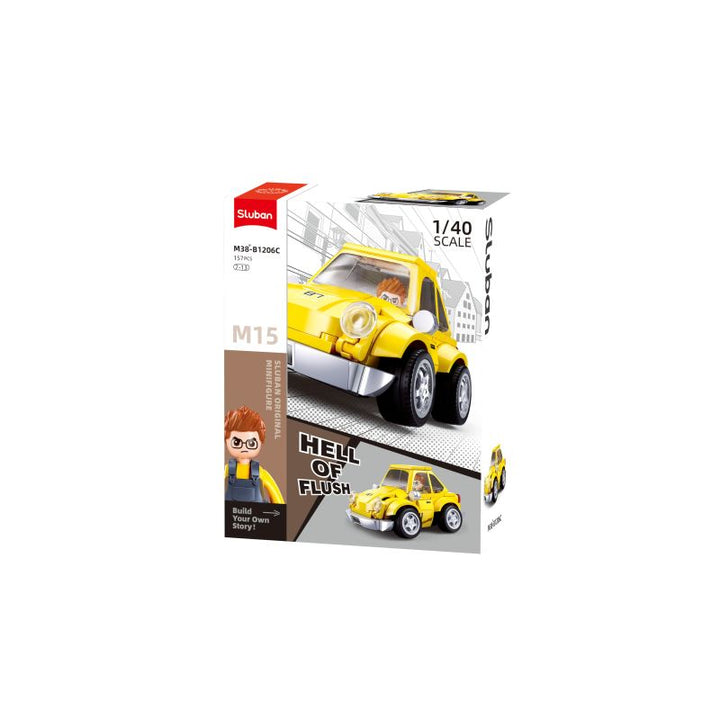 Sluban MCAR - M15 Building And Construction Toys Set - Yellow - 157 Pieces - Zrafh.com - Your Destination for Baby & Mother Needs in Saudi Arabia