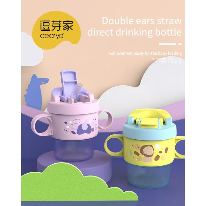 Drinking Bottle With Straw - 300 ml - Zrafh.com - Your Destination for Baby & Mother Needs in Saudi Arabia