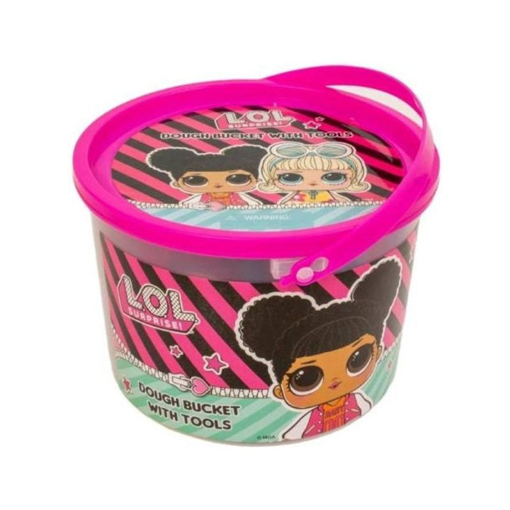 LOL Pink Dough Bucket With Tools - 4 Pieces - 225 g - Zrafh.com - Your Destination for Baby & Mother Needs in Saudi Arabia