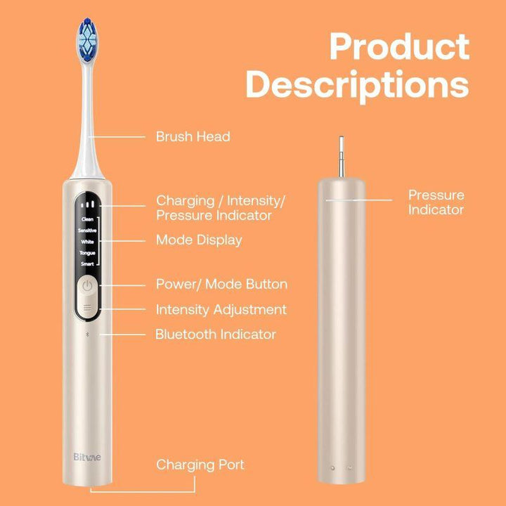 Bitvae BVS3 Tooth Brush With 4 Heads And Travel Case - Zrafh.com - Your Destination for Baby & Mother Needs in Saudi Arabia