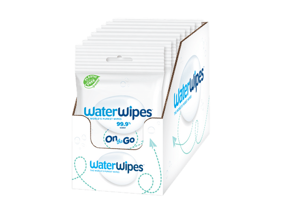 WaterWipes On-the-go plastic free wipes, 300 Count (30 pack of 10 wipes) - Zrafh.com - Your Destination for Baby & Mother Needs in Saudi Arabia