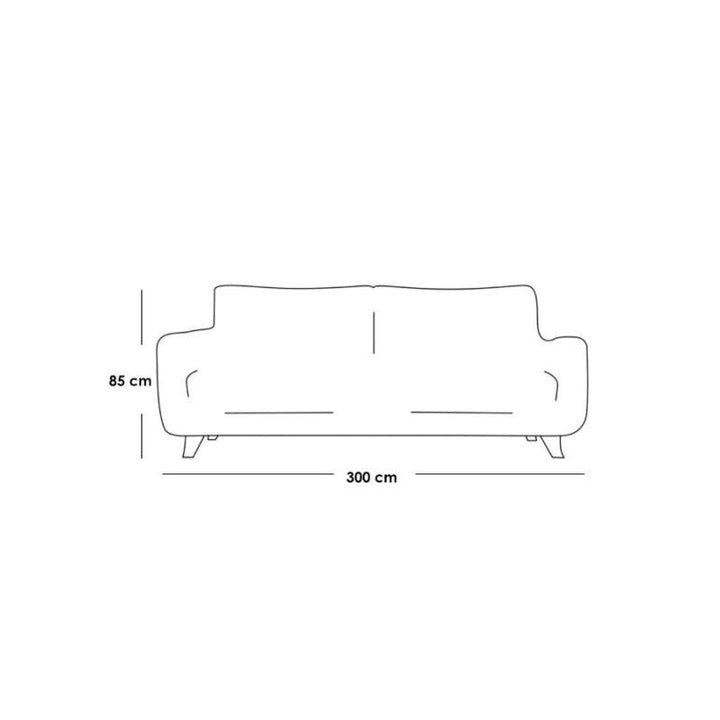 Alhome 4 Seater sofa 300x85x85 cm - Grey - AL-1471 - Zrafh.com - Your Destination for Baby & Mother Needs in Saudi Arabia