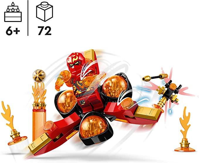 LEGO® NINJAGO® Kai’s Dragon Power Spinjitzu Flip 71777 Building Toy Set (72 Pieces) - ZRAFH