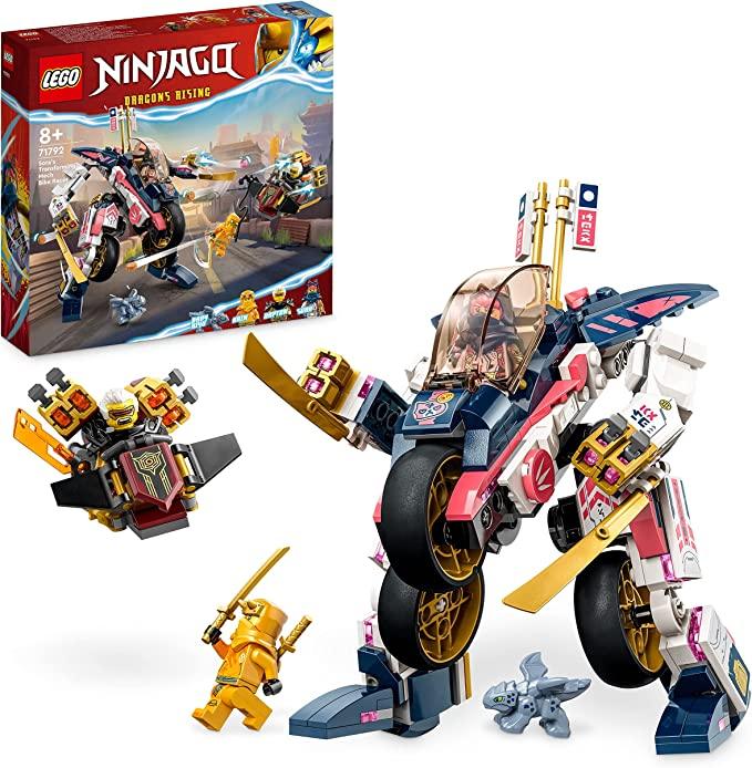 LEGO® NINJAGO® Sora’s Transforming Mech Bike Racer 71792 Building Toy Set (384 Pieces) - ZRAFH