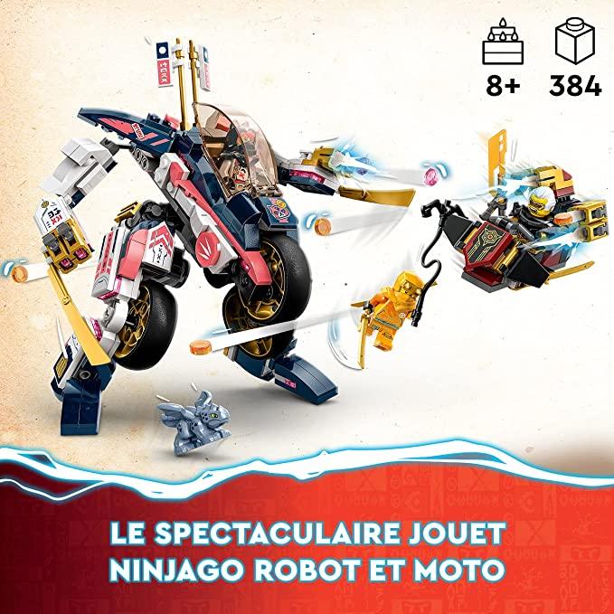 LEGO® NINJAGO® Sora’s Transforming Mech Bike Racer 71792 Building Toy Set (384 Pieces) - ZRAFH