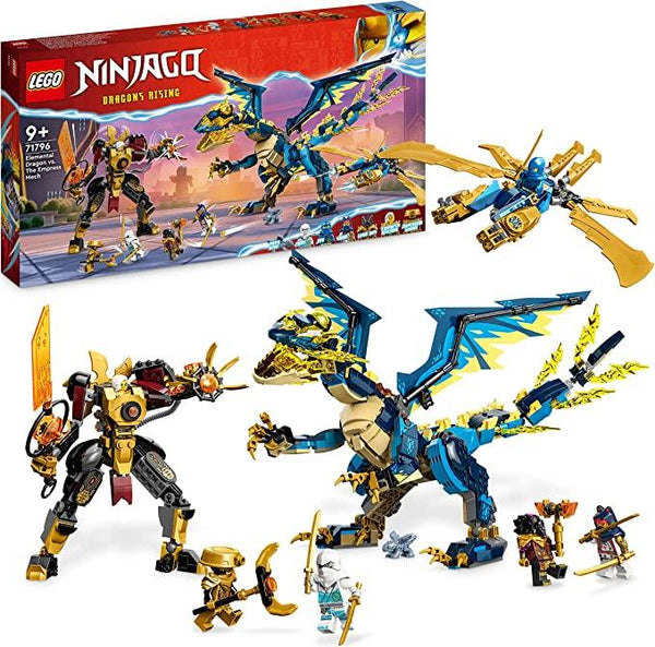 LEGO® NINJAGO® Elemental Dragon vs. The Empress Mech 71796 Building Toy Set (1,038 Pieces) - ZRAFH