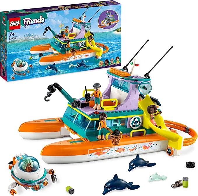 LEGO® Friends Sea Rescue Boat 41734 Building Toy Set (717 Pieces) - ZRAFH