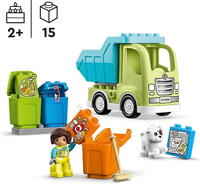 LEGO® DUPLO® Town Recycling Truck 10987 Building Toy Set (15 Pieces) - ZRAFH