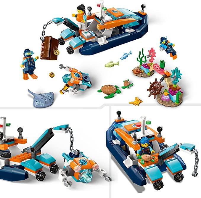 LEGO® City Explorer Diving Boat 60377 Building Toy Set (182 Pieces) - ZRAFH