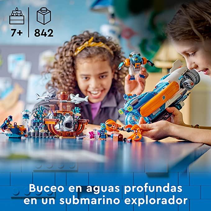 LEGO® City Deep-Sea Explorer Submarine 60379 Building Toy Set (842 Pieces) - ZRAFH
