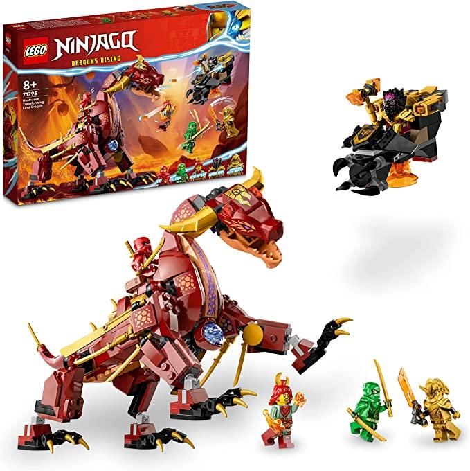 LEGO® NINJAGO® Heatwave Transforming Lava Dragon 71793 Building Toy Set (479 Pieces) - ZRAFH