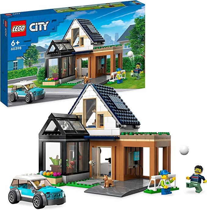 LEGO® City Family House and Electric Car 60398 Building Toy Set (462 Pieces) - ZRAFH