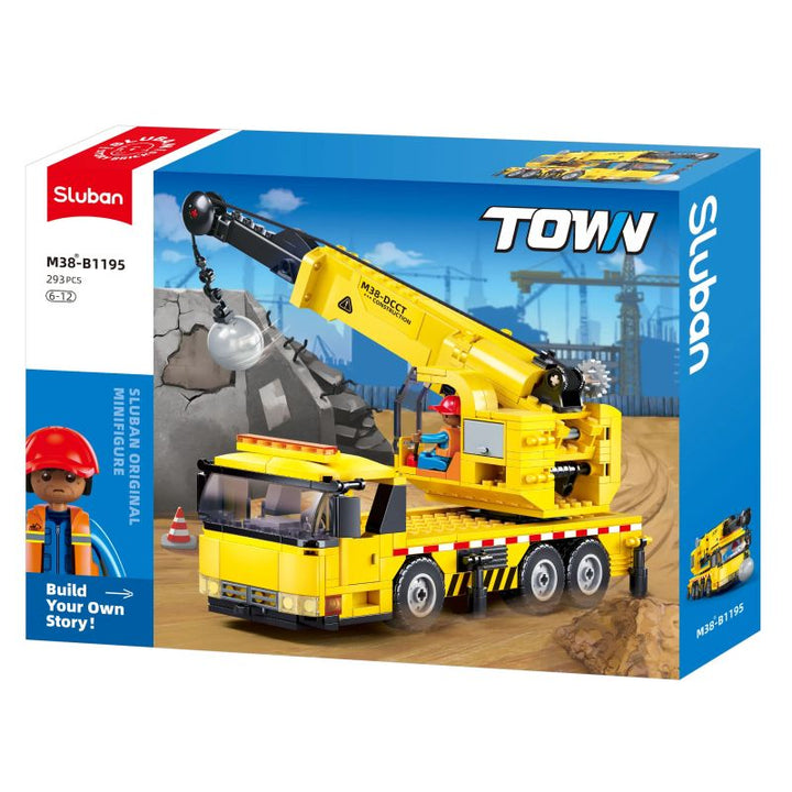 Sluban Wheeled Crane Building And Construction Toys Set - 293 Pieces - Zrafh.com - Your Destination for Baby & Mother Needs in Saudi Arabia