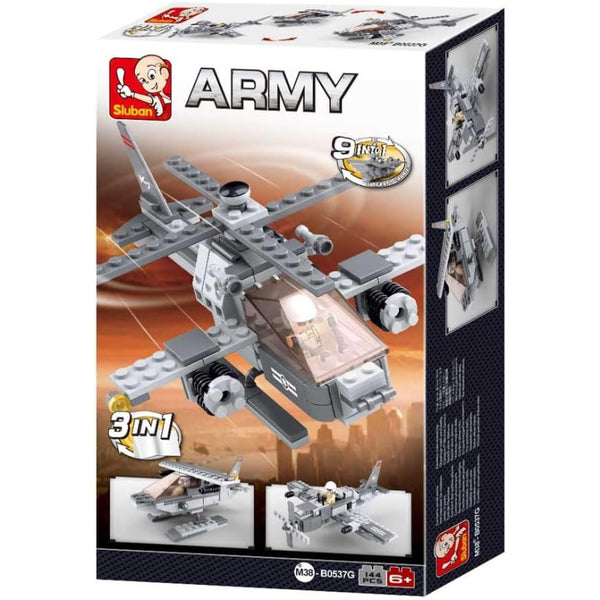 Sluban Army Plane Building And Construction Toys Set - 144 Pieces - Zrafh.com - Your Destination for Baby & Mother Needs in Saudi Arabia