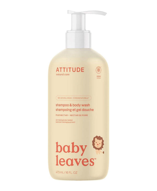 Attitude 2in1 Shampoo and Body Wash (473 ml) - Pear Nectar - Zrafh.com - Your Destination for Baby & Mother Needs in Saudi Arabia