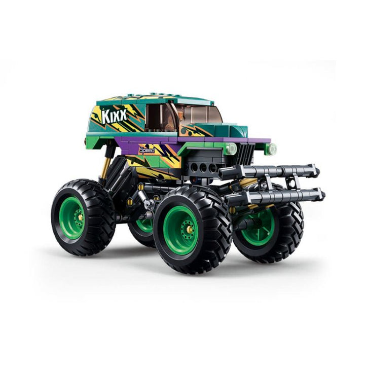 Sluban Off Road Vehicle Building And Construction Toys Set - Green & Purple - 252 Pieces - Zrafh.com - Your Destination for Baby & Mother Needs in Saudi Arabia