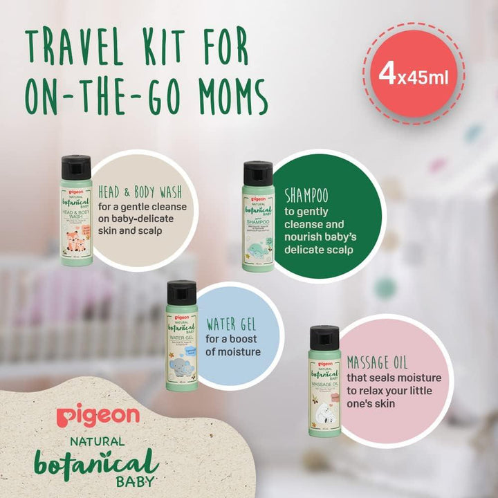 Pigeon Natural Botanical Baby Travel Set Skin Care - 500 g - Zrafh.com - Your Destination for Baby & Mother Needs in Saudi Arabia