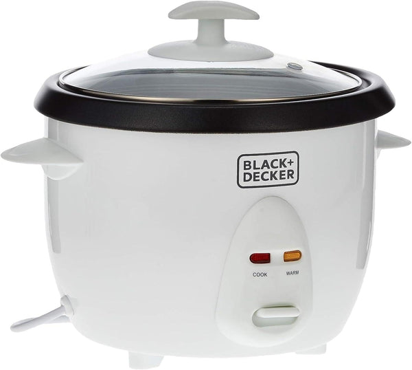 Black&Decker 1.0 liter non-stick rice cooker, white -RC1050-B5 - Zrafh.com - Your Destination for Baby & Mother Needs in Saudi Arabia