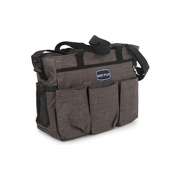 BABY PLUS Diaper Bag With Multi-Feature Design - Khaki -BP9801
