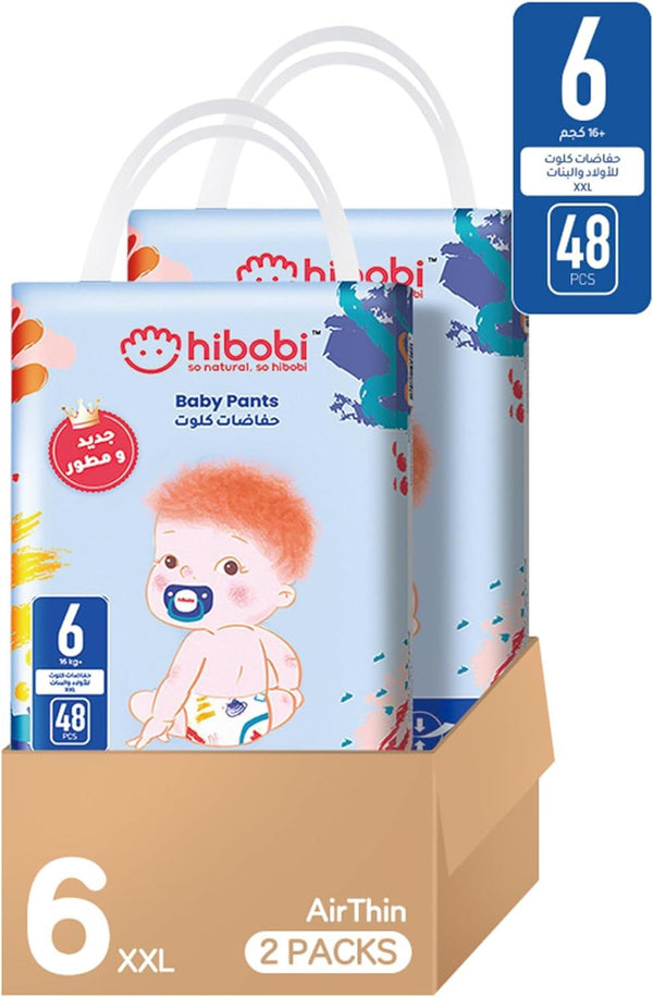 Hibobi -Ultra Soft Absorbent Pants Diapers - Size 6 - Ôºû15Kg - 48Pcs - Pack of 2 - Zrafh.com - Your Destination for Baby & Mother Needs in Saudi Arabia