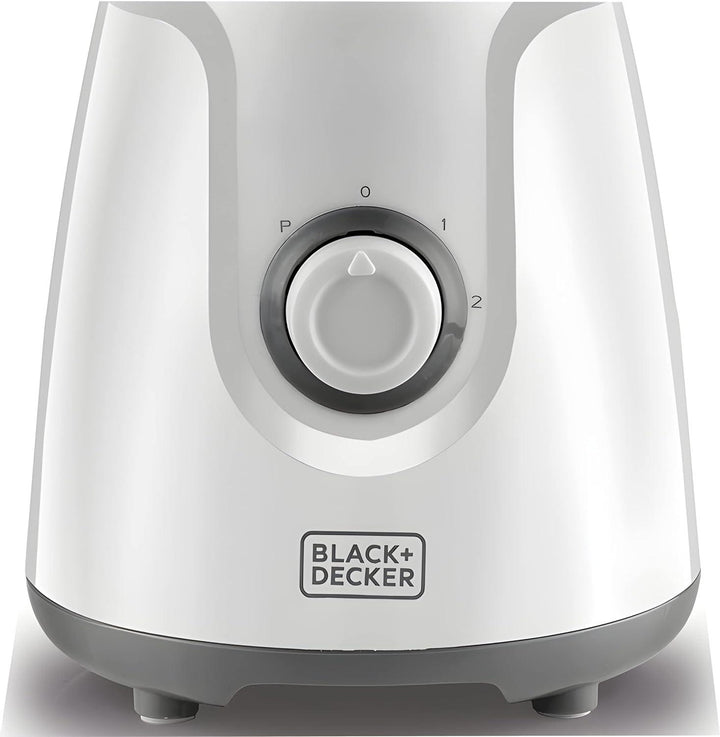 Black&Decker 400 W Blender 1.5L Jar ،1 Chopper Mill & Grinder Mill suitable for coffee, herbs and meat Dishwasher Safe White-BX4000-B5 - Zrafh.com - Your Destination for Baby & Mother Needs in Saudi Arabia