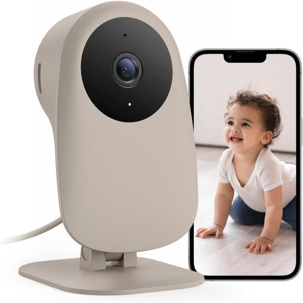 Nooie Baby Monitor with Crying Detection - Camera and Audio 1080P Night Vision Motion and Sound Detection 2.4G WiFi Home Security Camera for Baby Nanny Elderly and Pet Monitoring - Works with Alexa