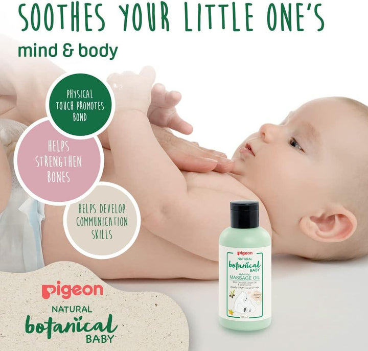 Pigeon Natural Botanical Massage Oil - 120 ml - Zrafh.com - Your Destination for Baby & Mother Needs in Saudi Arabia