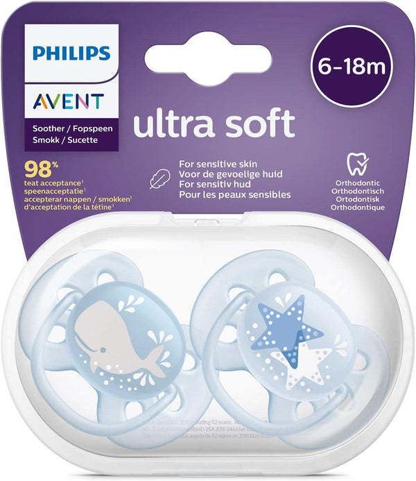 Philips Avent soft Soother, 6-18 Months Boy Mix Deco - ZRAFH