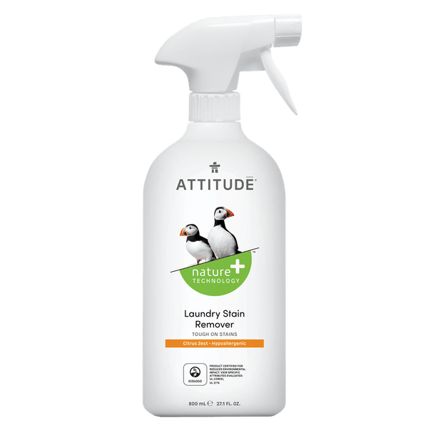 Attitude Laundry Stain Remover For Baby'S Sensitive Skin, Hypoallergenic, Citrus Zest (800Ml - Zrafh.com - Your Destination for Baby & Mother Needs in Saudi Arabia