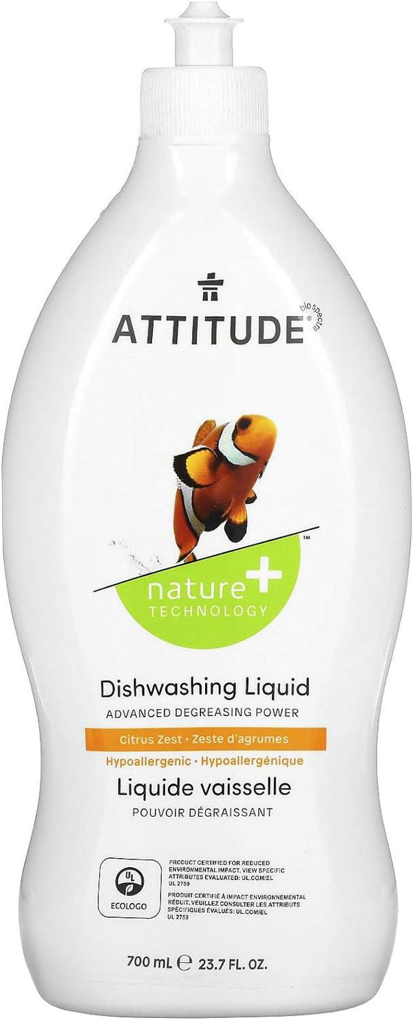 Attitude Dishwashing Liquid 700 ml, Citrus Zest - Zrafh.com - Your Destination for Baby & Mother Needs in Saudi Arabia