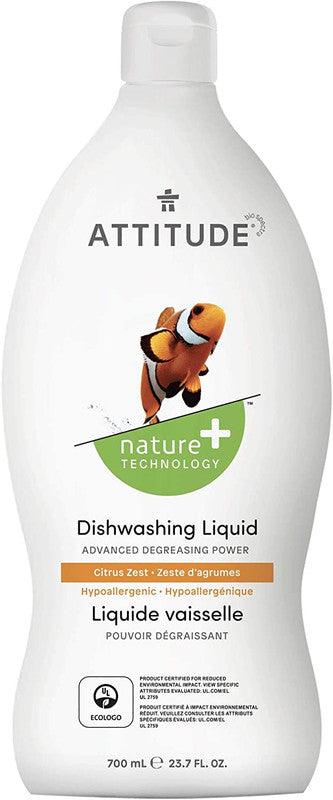 ATTITUDE Dish Detergent, Plant-Based, Hypoallergenic, Eco-Friendly, 23.7-Fl.Oz. - Zrafh.com - Your Destination for Baby & Mother Needs in Saudi Arabia